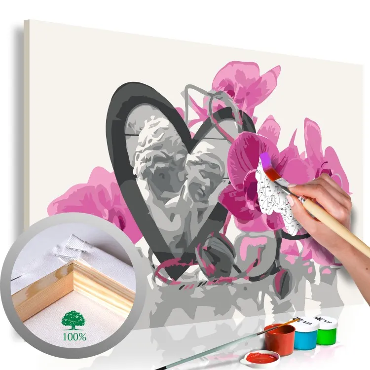 Angioletti (cuore e orchidea rosa)