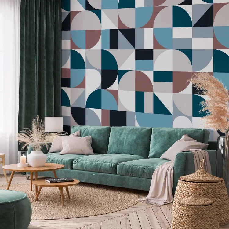 Mosaico geometrico (blu)