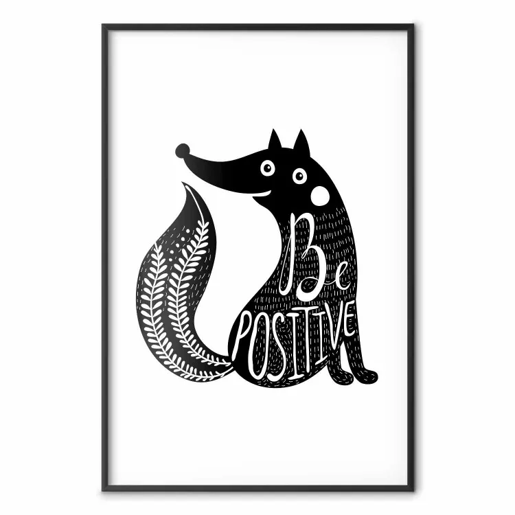 Sii positivo - con un motivo animale e citazione