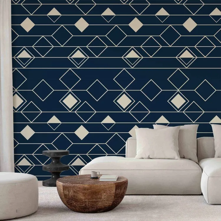 Triangoli e quadrati (blu scuro)