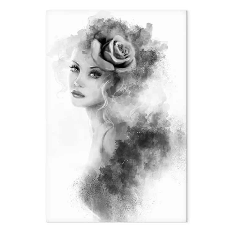Rosa capelli (1 pezzo) - ritratto donna acquerelli