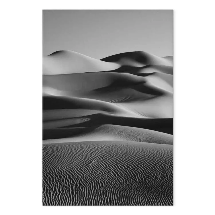 Strati del deserto - paesaggi minimalisti in bianco e nero con sabbia