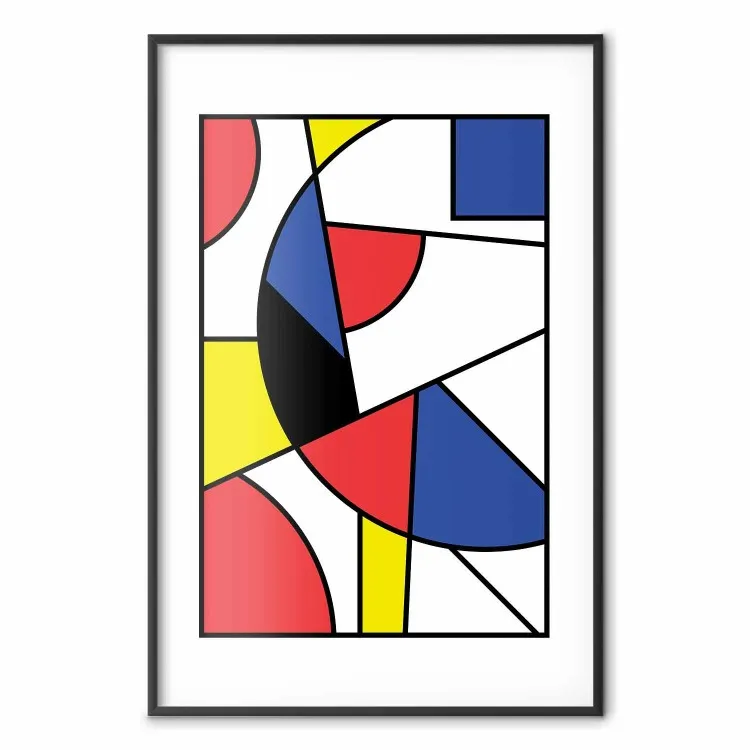 Abstraction De Stijl: una composizione colorata di forme geometriche