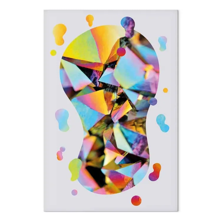 Astrazione arcobaleno - forma colorata con geometria insolita