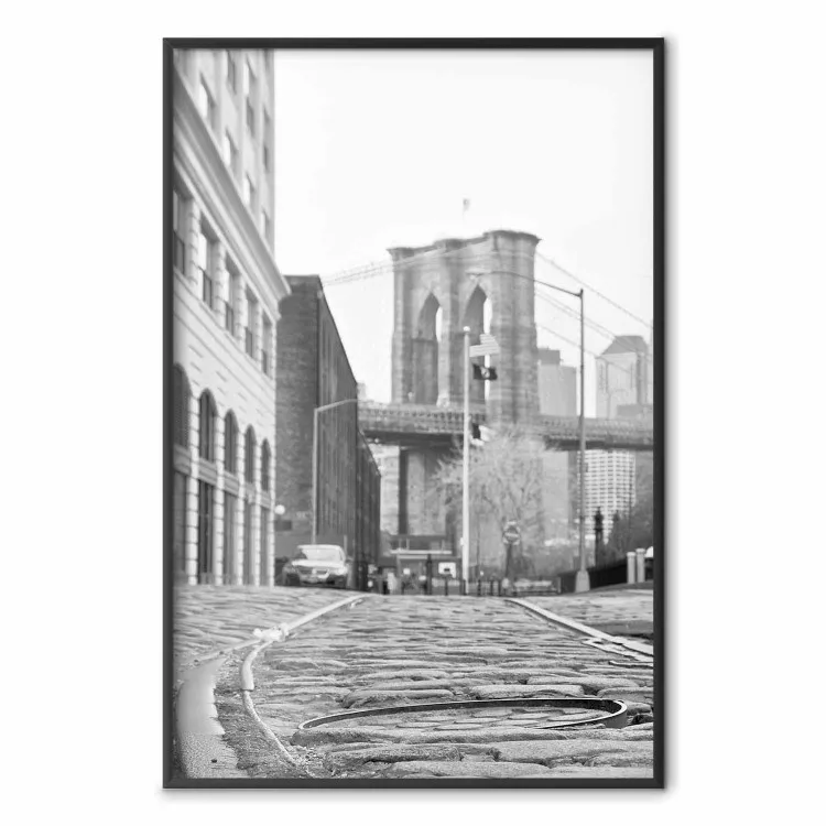 Ponte di Brooklyn - architettura di New York in b/n