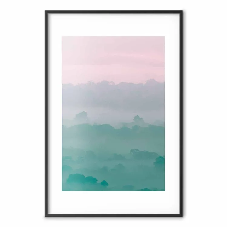 Alba nebbiosa - paesaggio nebbia pastello