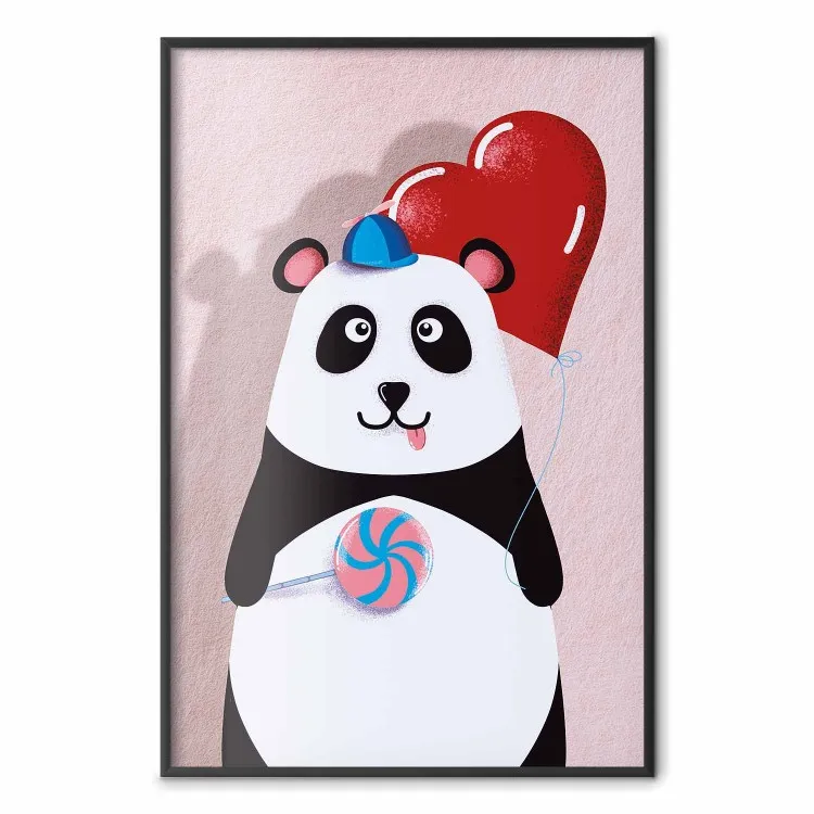 Panda palloncino - composizione colorata per bambini