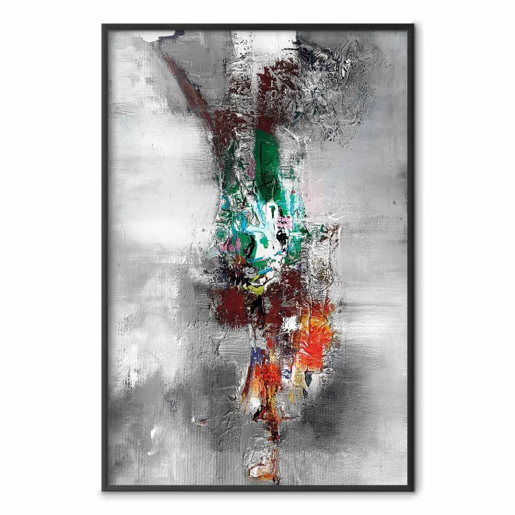 Abisso - astrazione colorata industriale su sfondo grigio