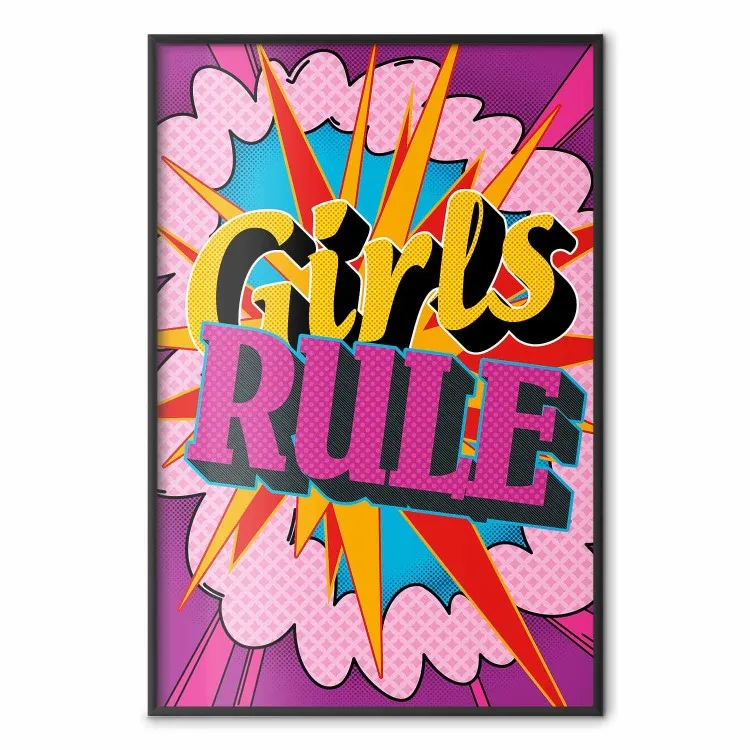 Ragazze comandano II - grande scritta pop art colorata