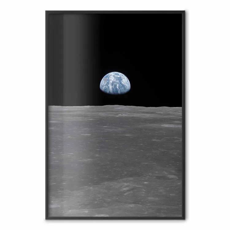Lontano da casa - vista dalla luna della Terra nello spazio profondo