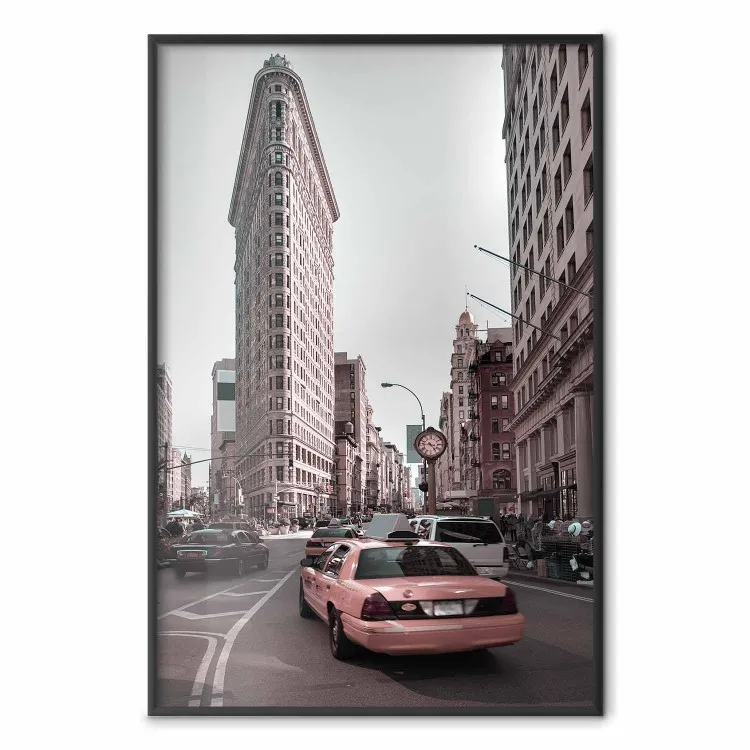 Movimento urbano - architettura New York su sfondo auto
