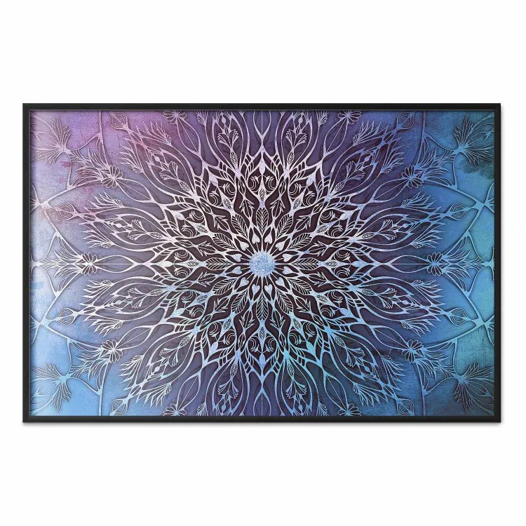Mandala nebbiosa - mandala orientale bianca in stile zen
