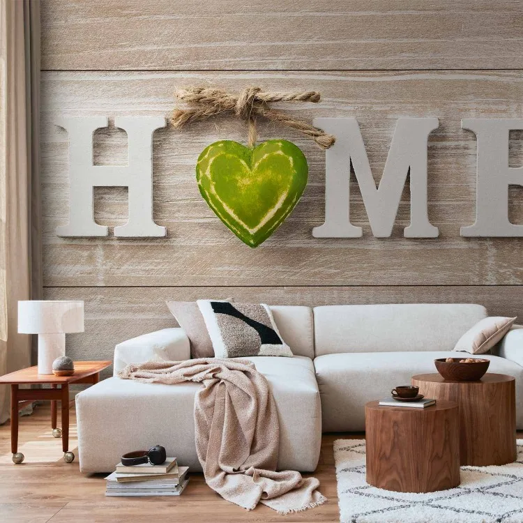 Scritta Home su una parete di legno