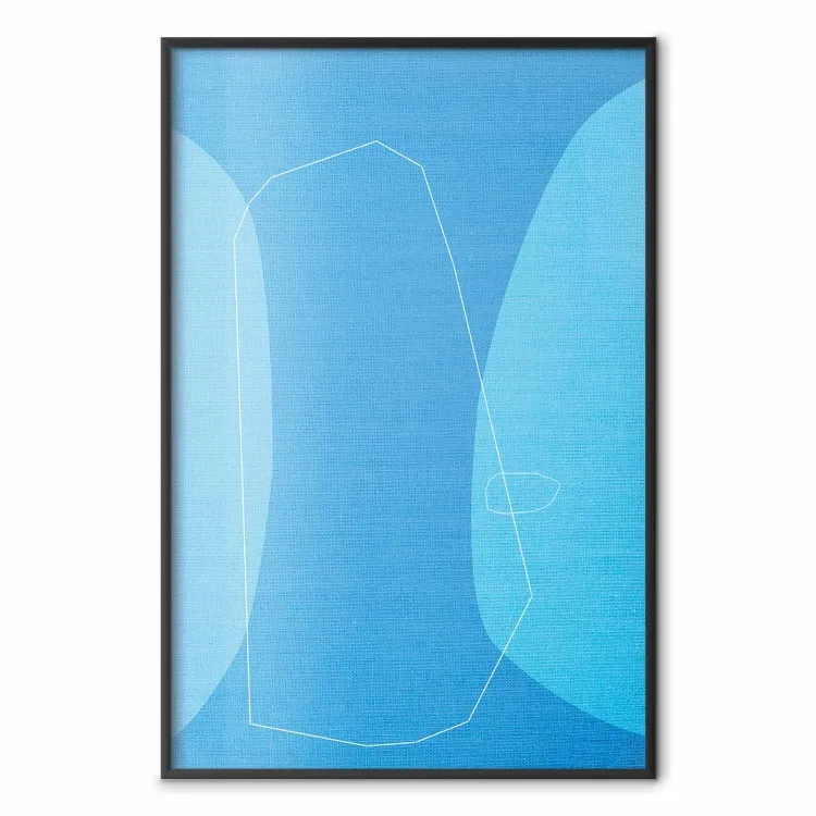 Forme di blu - composizione astratta blu di figure e linee