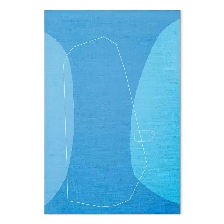 Poligono bianco su sfondo blu - Astrazione geometrica moderna