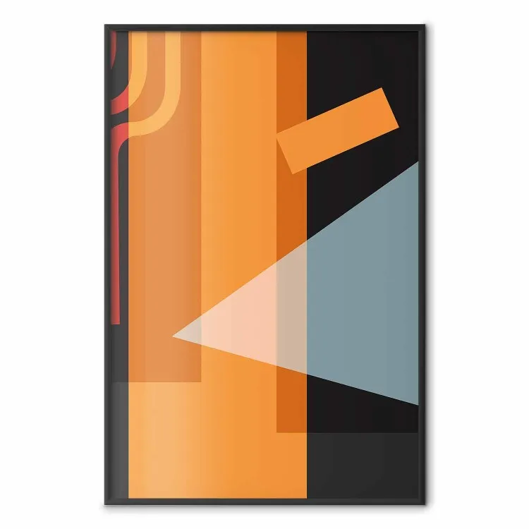 Neon - composizione astratta di figure geometriche su sfondo nero