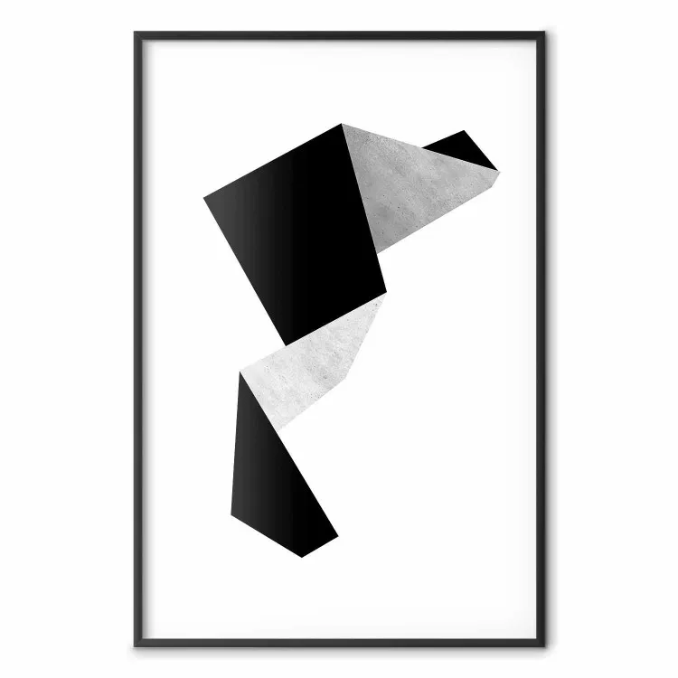 Modulo - figura geometrica astratta in bianco e nero su sfondo chiaro
