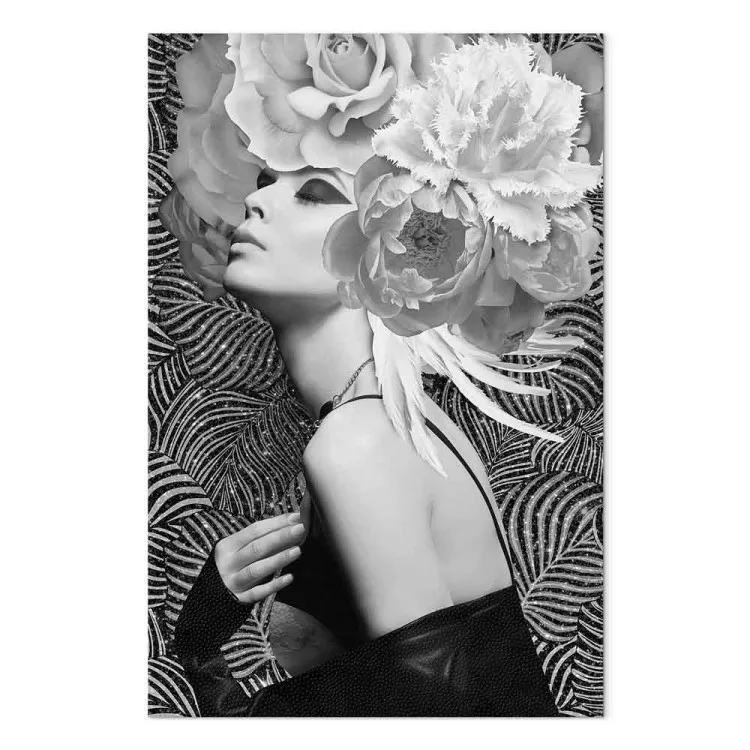 Principessa argento - ritratto donna con fiori