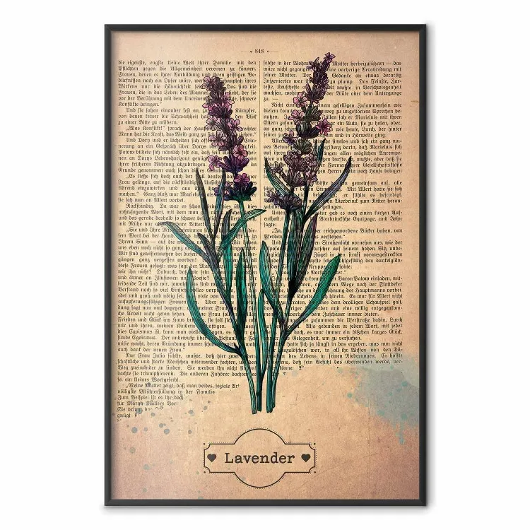 Ricordo di lavanda - composizione con fiori di lavanda e scritte