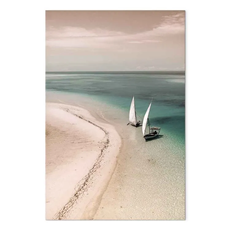 Costa romantica (1 pezzo) verticale - paesaggio marino con vele
