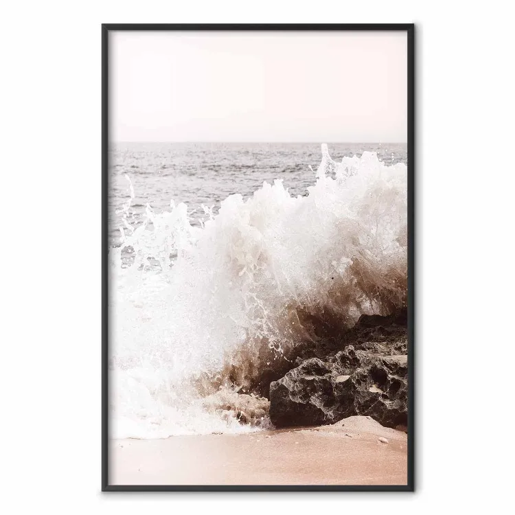 Elemento diviso - paesaggio marino con onda infranta