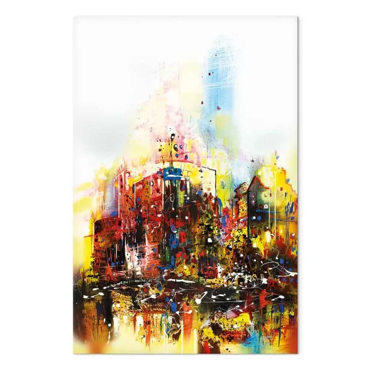 Viaggio colorato - astrazione colorata di una città