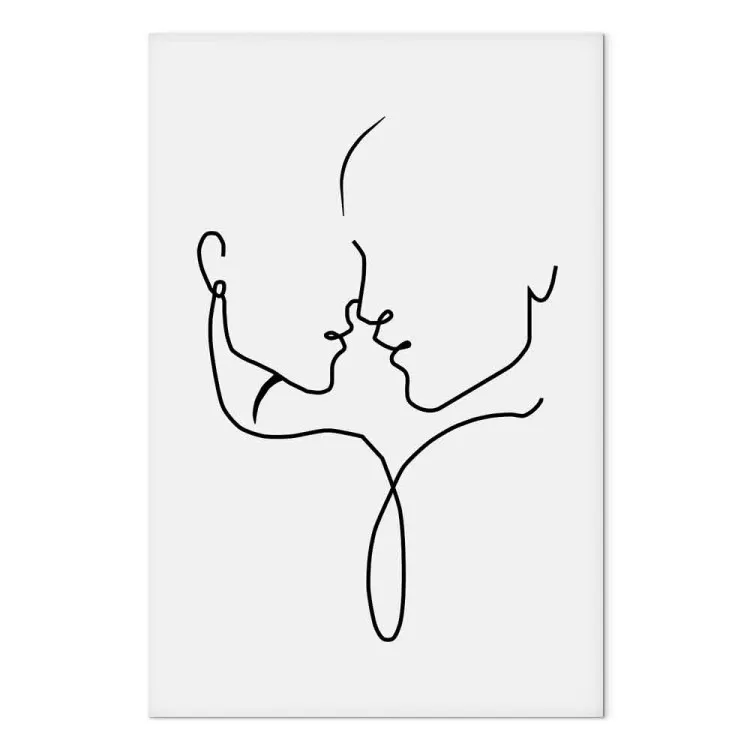 Sguardo comune (1-pannello) verticale - line art di figure d'amore