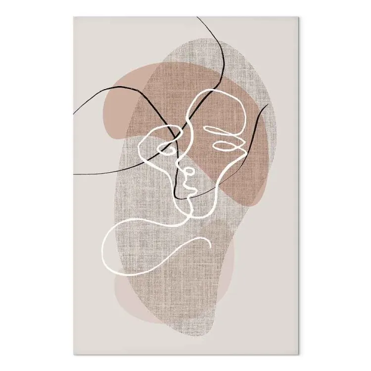 Mattina riflessiva (1-pannello) verticale - lineart in tema boho