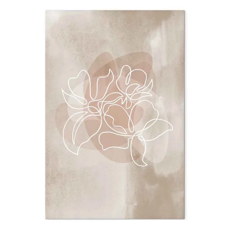Fragrance bloom (1-pannello) verticale - lineart floreale astratta