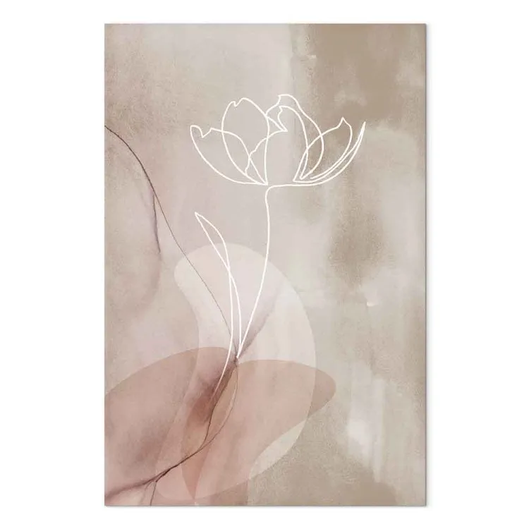 Traccia divenire (1-pannello) - lineart floreale