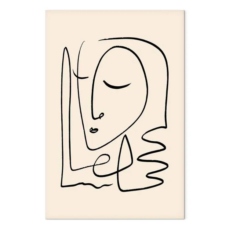 Leggerezza ricordi (1 pannello) - lineart volto boho