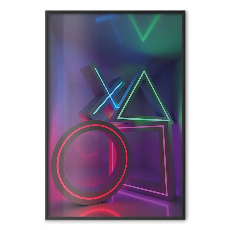 Zona vincente - figure geometriche con inserti neon colorati