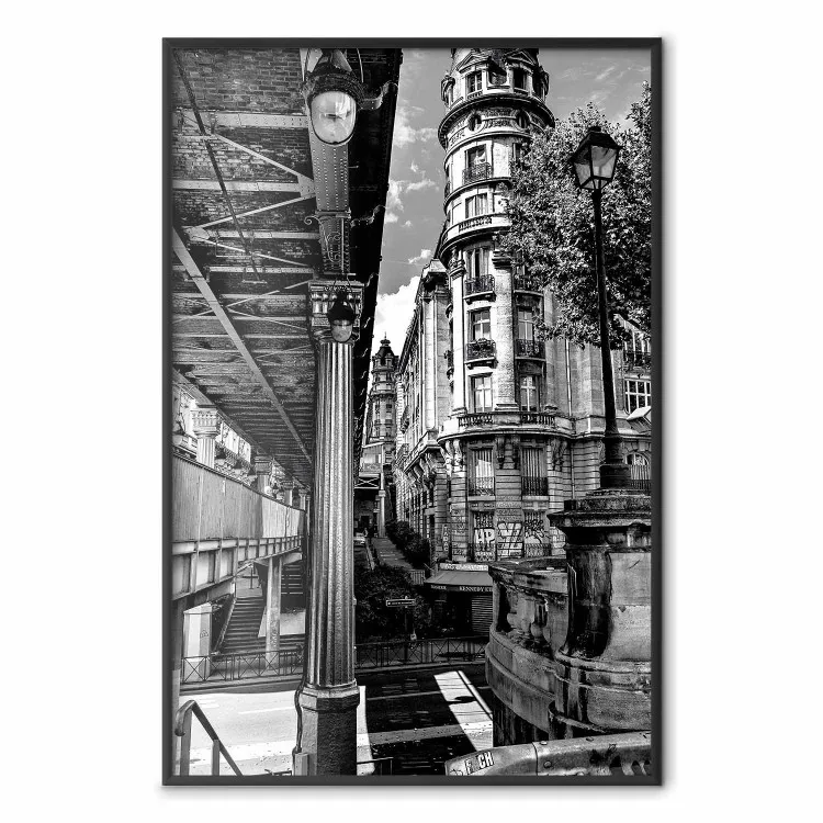 Vista su Bir-Hakeim - architettura in bianco e nero della città