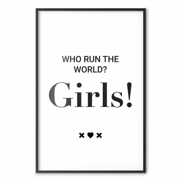 Chi comanda il mondo? Ragazze! - scritte nere in inglese