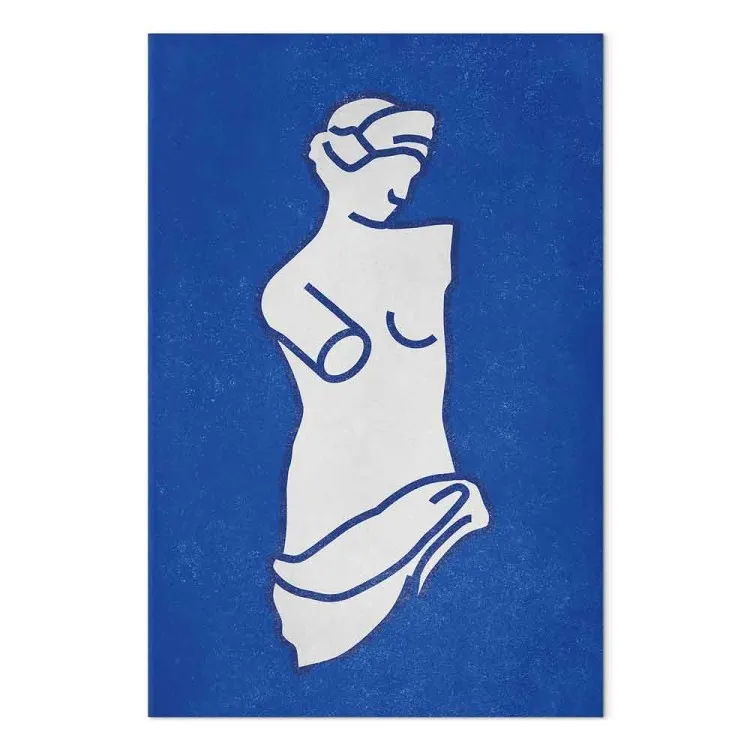 Figura di Venere - Grafica modellata su uno sfondo blu