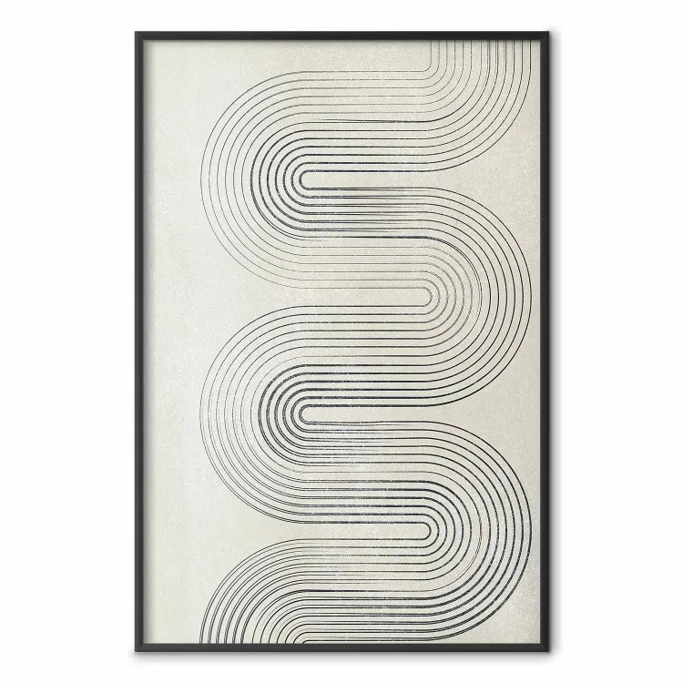 Onda geometrica - onde astratte in forma di linee su sfondo grigio