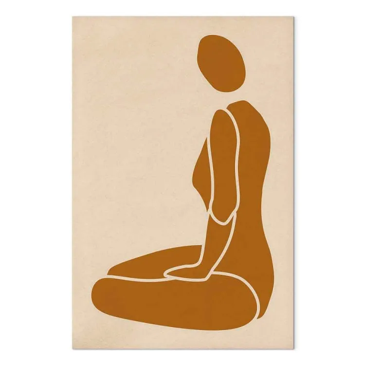 Figura di una donna - astrazione in stile japandi con una silhouette