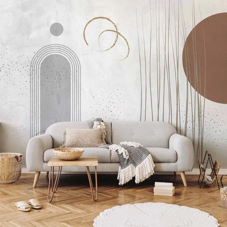 Figure, linee e punti - fantasia geometrica in stile japandi