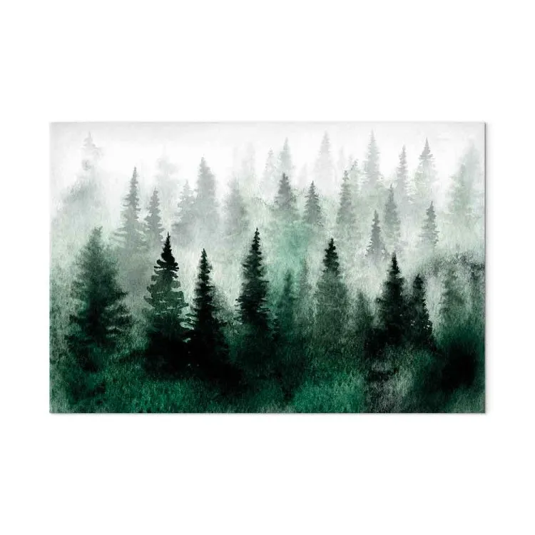 Foresta nebbiosa Scandinavia (1-pezzo) - paesaggio nebbia