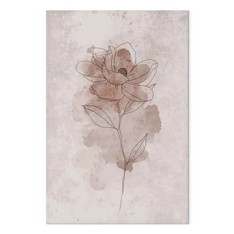 Fiore gioia (1-pezzo) - disegno lineare fiore astratto