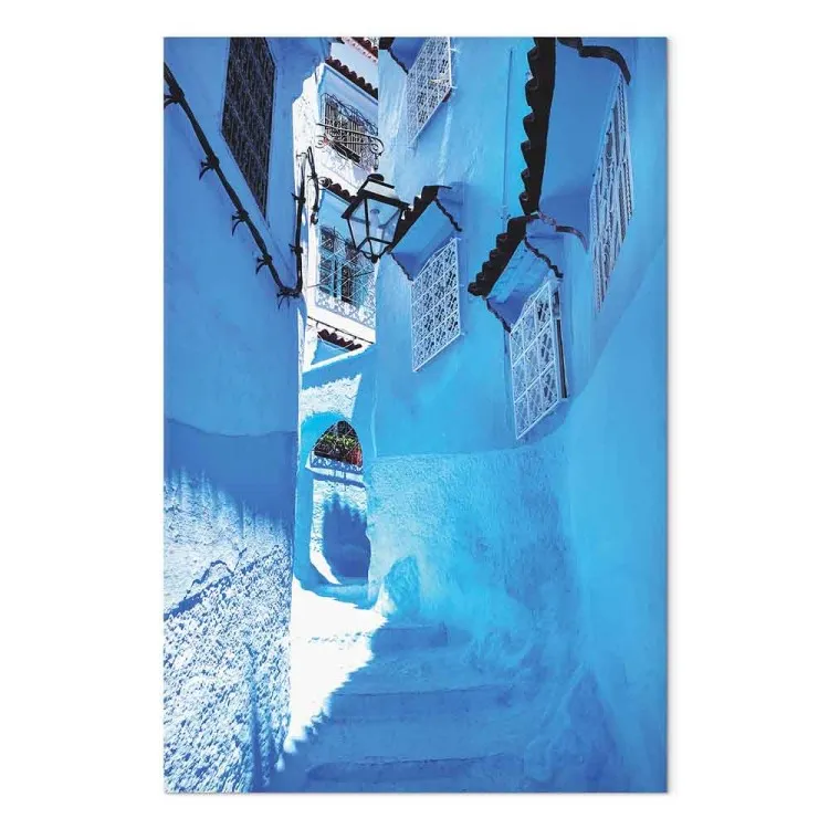 Passeggiata blu (1-pezzo) verticale - architettura di scale in Marocco
