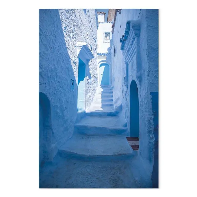 Architettura blu (1-pezzo) verticale - scale arabe in Marocco