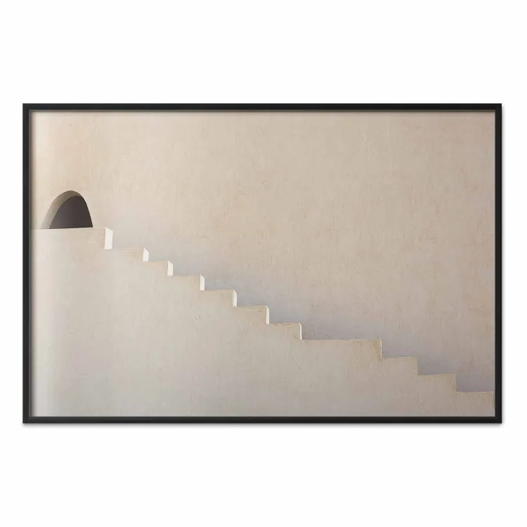 Passaggio nascosto - architettura di scale integrate in sfondo chiaro