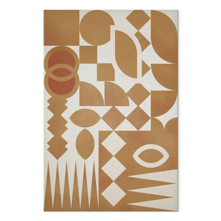 Ordine astratto - forme geometriche irregolari in beige
