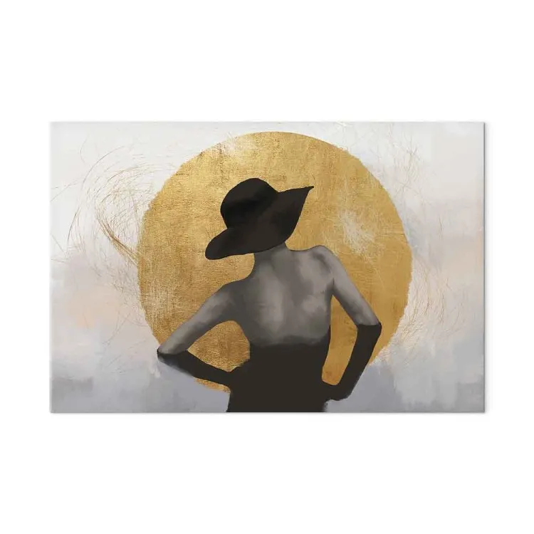 Sotto il sole (1 pezzo) largo - donna astratta con cappello