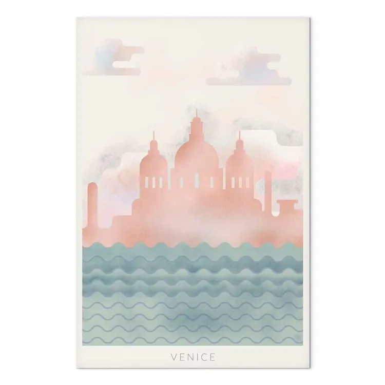 Venezia sulle onde - Immagine del disegno del centro città