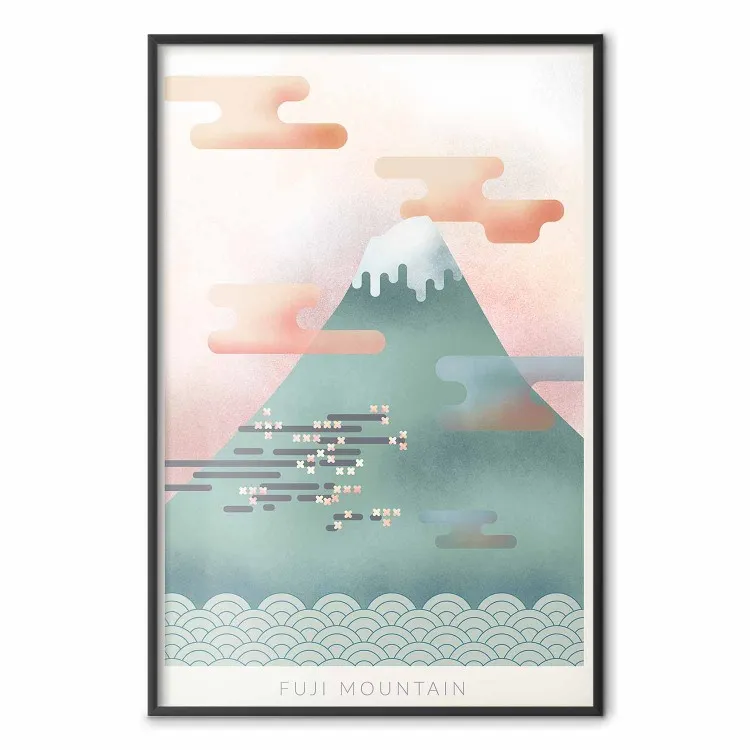 Monte Fuji - composizione pastello della montagna su sfondo cielo