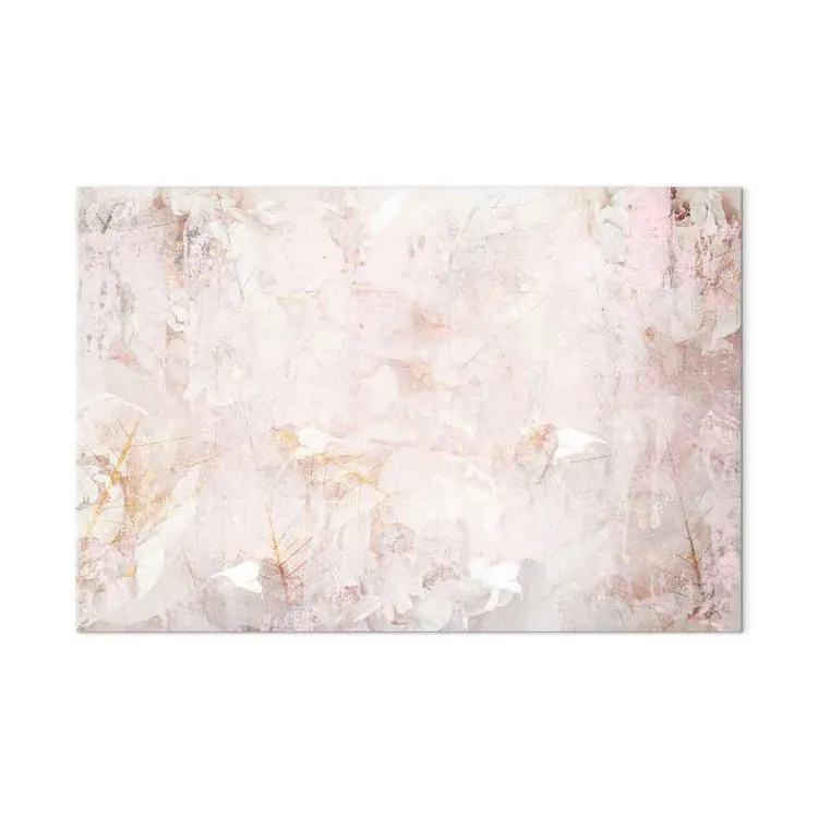 Nebbia - astrazione color rosa sfocato e bianco con elementi dorati