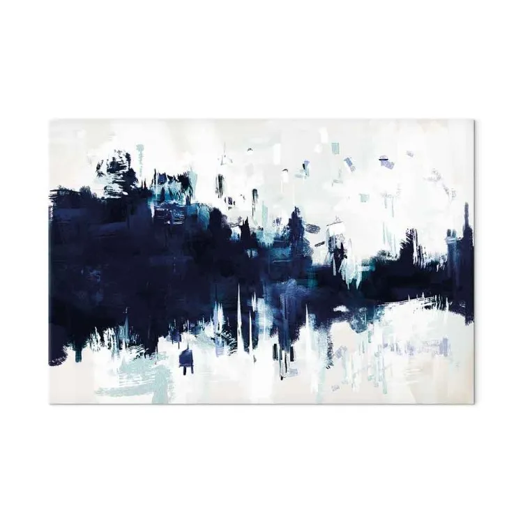 Blu nel bianco - Astrazione con striature in blu classico