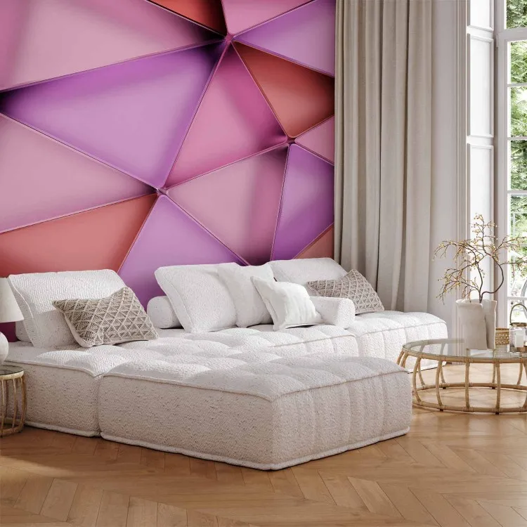 Triangoli viola - una moderna composizione di figure nelle sfumature di viola